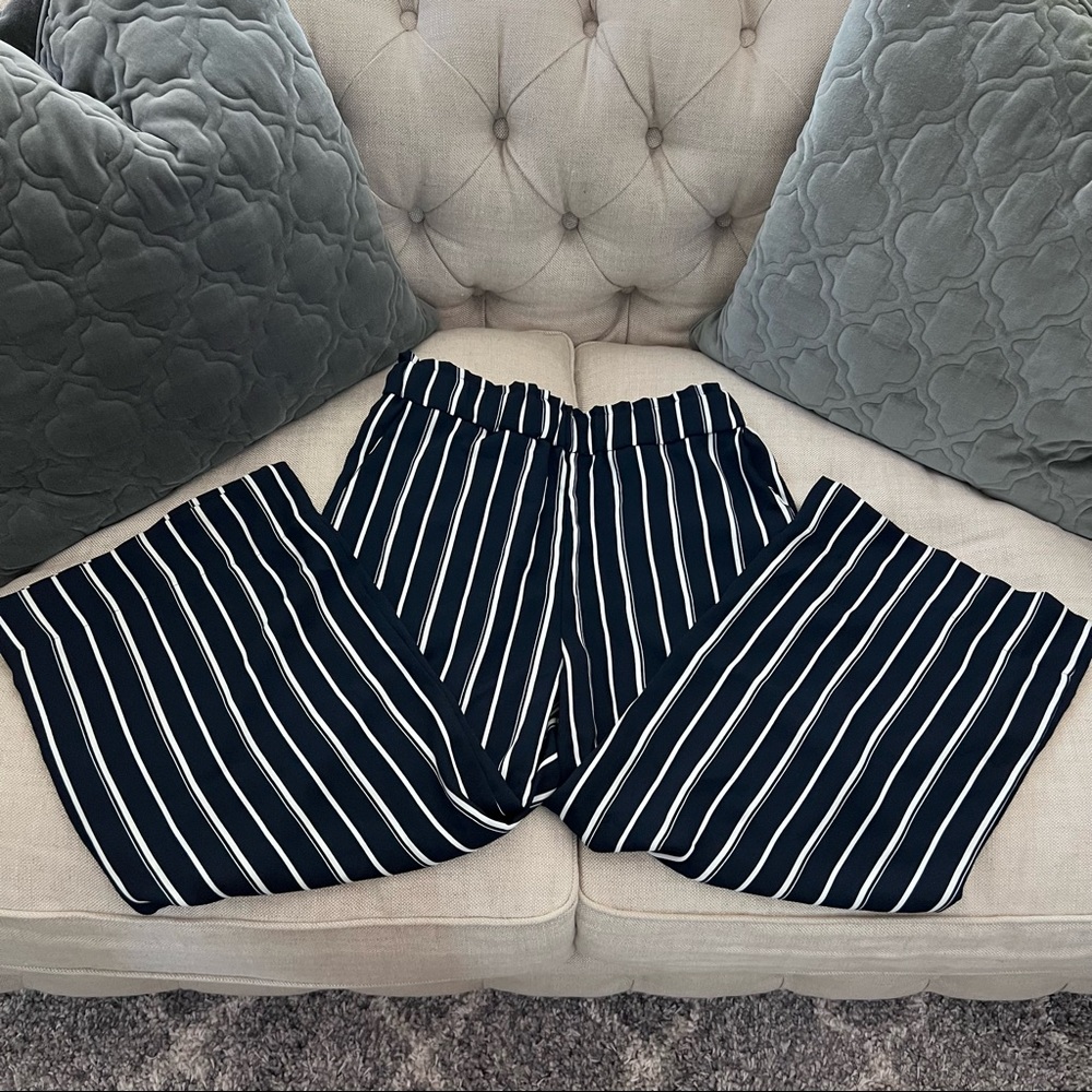 H&M high-waited elastic waist wide leg pants